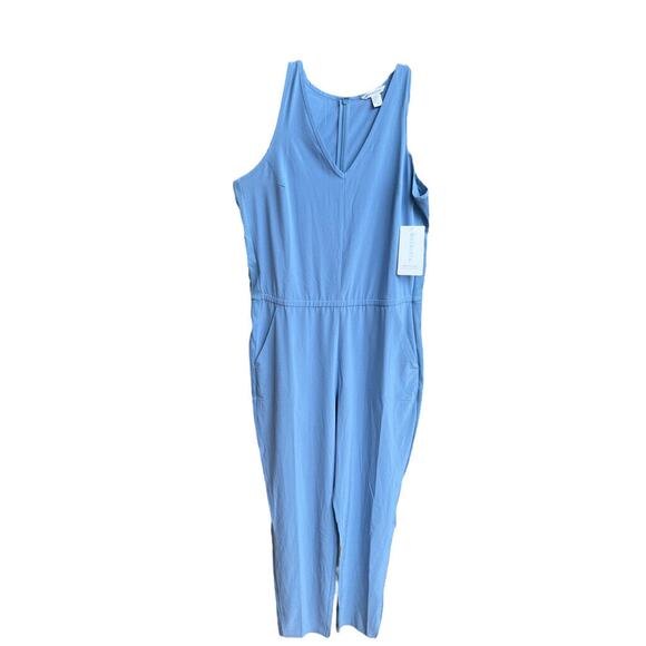 Athleta Brooklyn Jumpsuit Light blue athletic jumpsuit 14-NWT - Picture 3 of 11